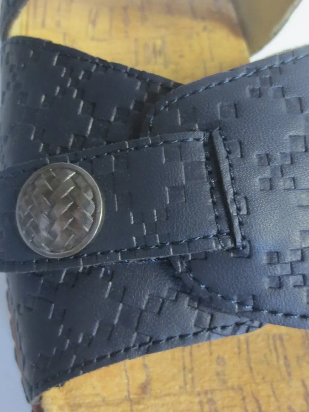 Alegria Krystal Leather Adjustable Slide Sandals  - Blue Basket - US 9